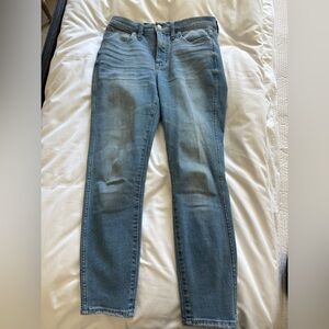 10” high rise skinny crop Madewell jeans 28